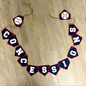 Concessions Banner Sign Baseball Party
